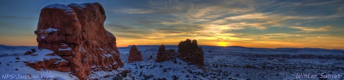 Winter Sunset at Arches