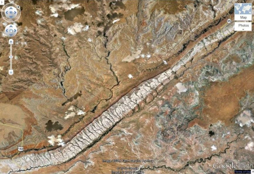 Comb Ridge satellite view