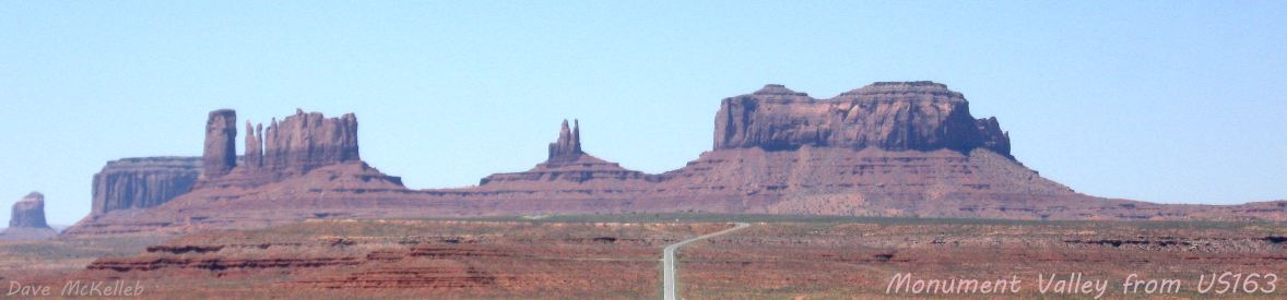 Monument Valley at a distance on US163
